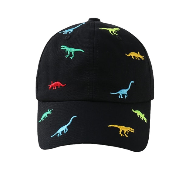 Sort-Børns Solhat Dinosaur Baseball Cap Sommer Justerbar