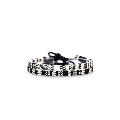 (Noir & Blanc)2x Armbånd til surfere - sæt til mænd og kvinder - boho hi