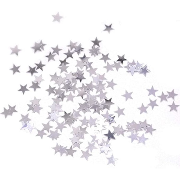 4000 st Stjärnformad konfetti - Silver