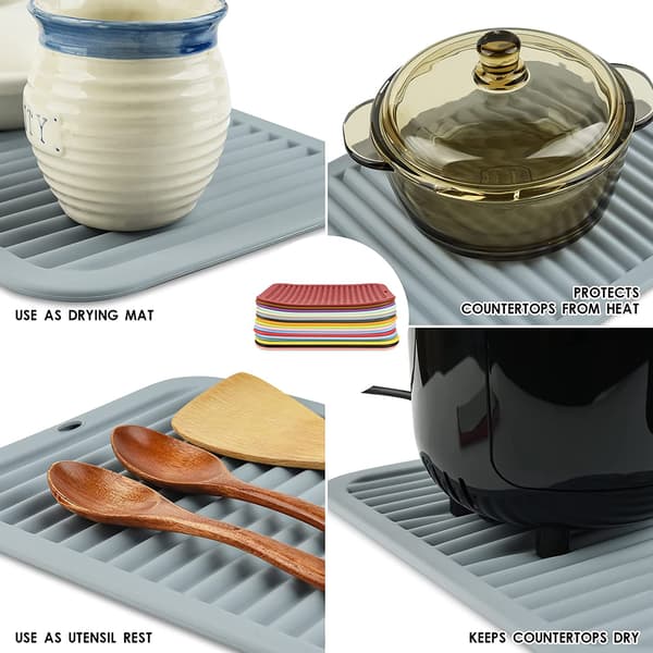 Mats Premium  Store Silikonemåtter Underlag til Varme Retter, Gryde