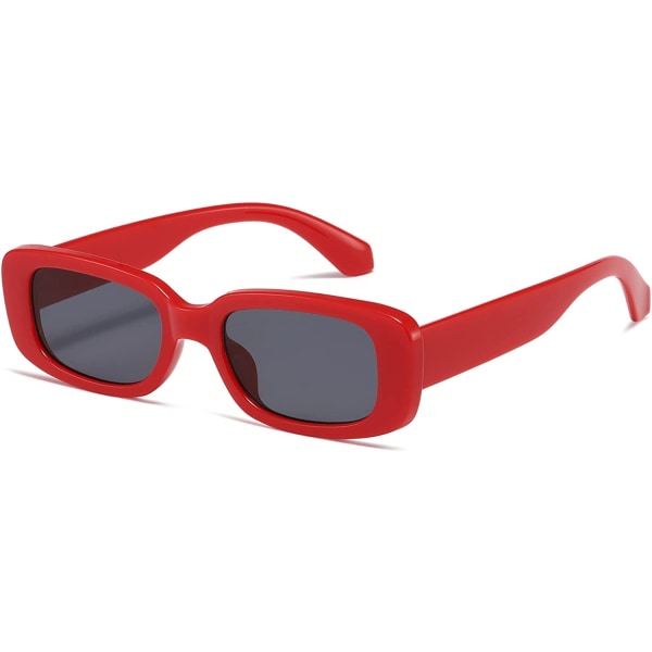 Rektangulære solbriller for kvinner Menn Trend Retro motebriller