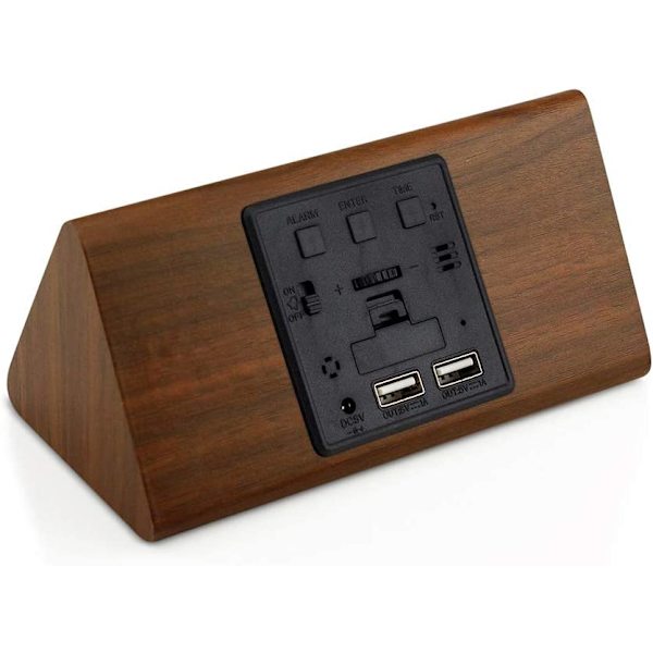 Treklokke, Smart LED Digital Klokke for Soverom/Skrivebord, U