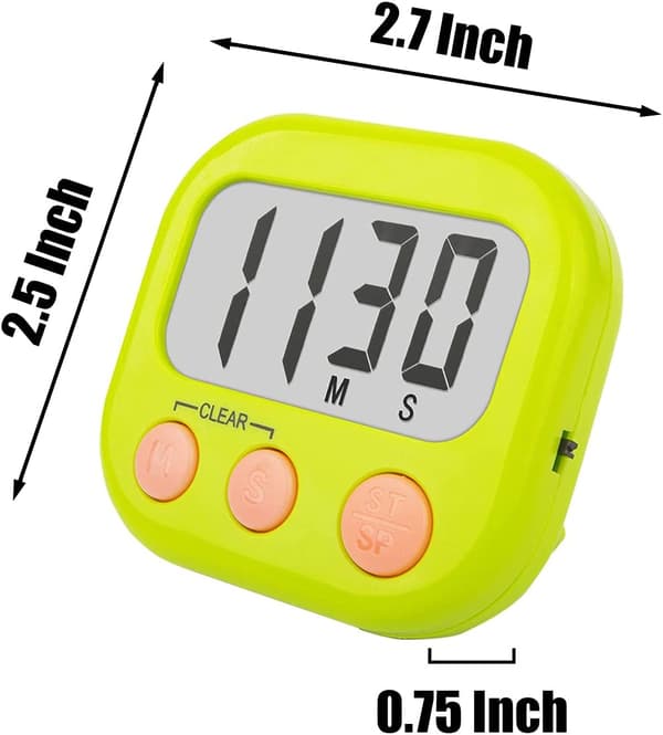 2-pack kökstimer med hög ringsignal, digitala timers för matlagning, magne