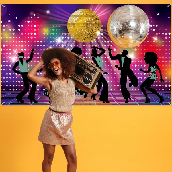 Disco festpynt rekvisita, stort stoff 70-tallet 80-tallet 90-tallet Disco