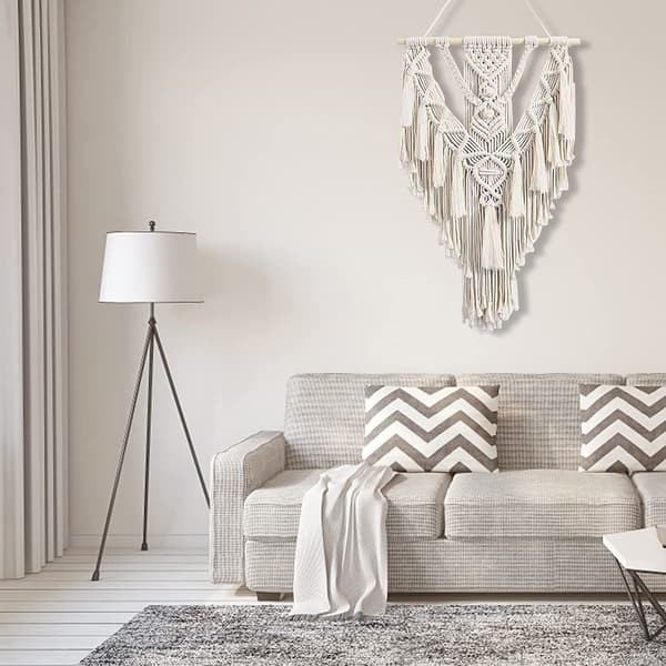 Macrame väggbonad, stor bohemisk väggbonad väggdekor
