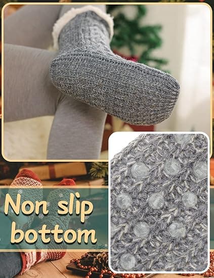 Dams fuzzy tofflor strumpor fluffiga mysiga stuga vinter varm flykt