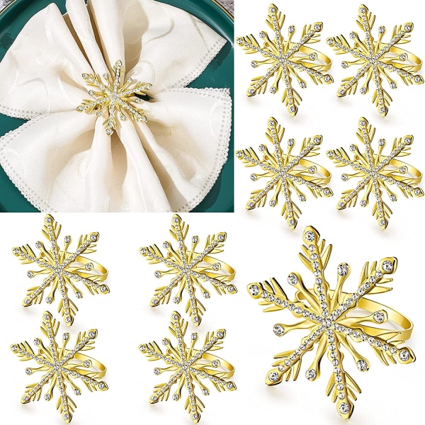 Christmas Snowflake Servietring Xmas Servietringe Holder Buc