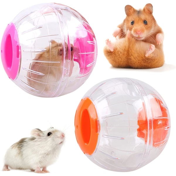 Hamster Gym Ball Sæt med 2 Hamster Gym Ball Plastic Gerbil Toy Bal