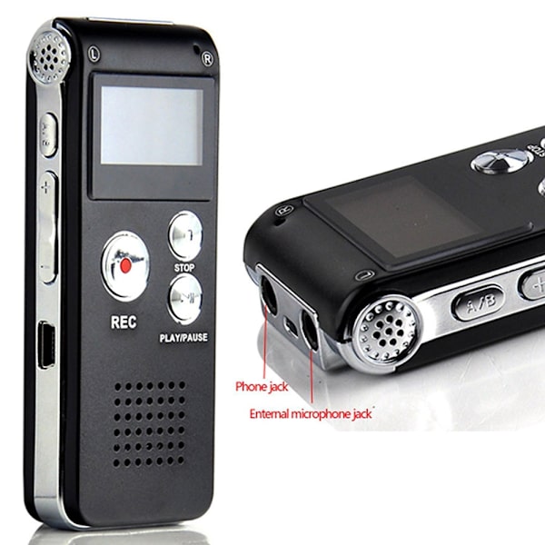 HD-optager 32 g Professionel digital optagelsespen Optag mere end 20 timer