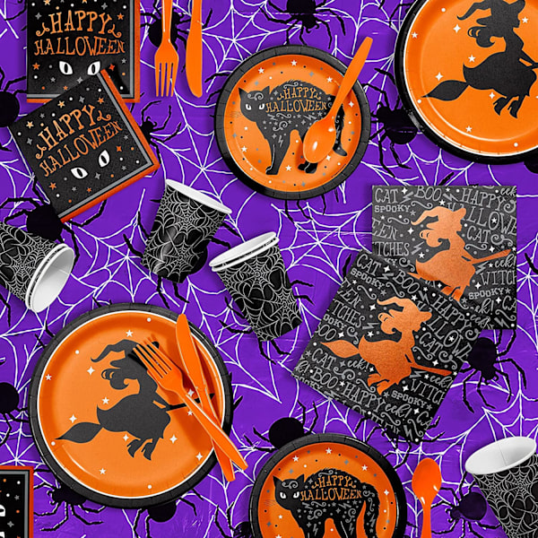 Halloween-bordsduk 3 st spindelnätsbordsduk Halloween-fest