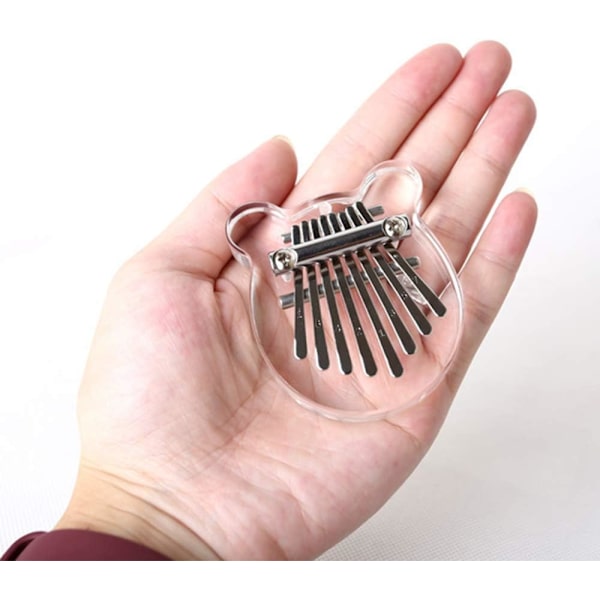 1 kappale (kirkas karhu) 8-näppäiminen kalimba, limpa, lasten soitin,