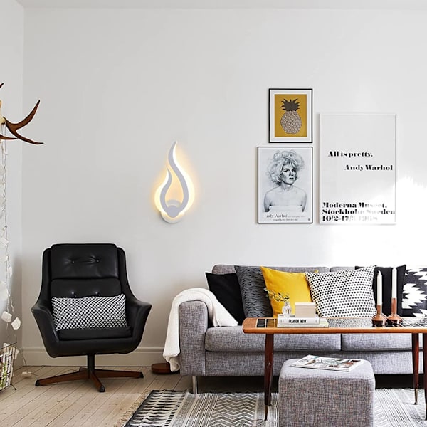Innendørs vegglampe, moderne LED-vegglampe 10W, varm hvit 300