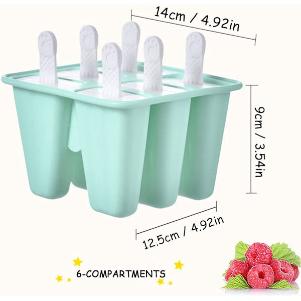 Genanvendelige silikone popsicleforme, silikone popsicleform, popsicle