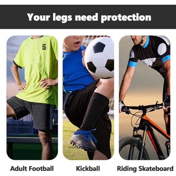 2 par Mini Pro fodbold skinnebensbeskyttere - unisex skridsikker fodba