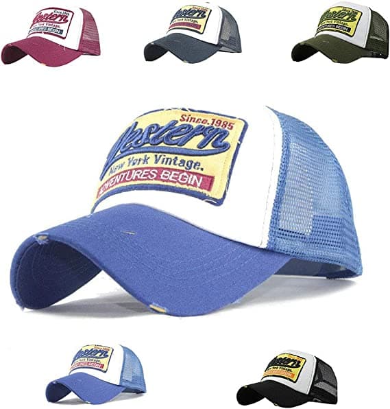 Vintage Mesh Baseball Cap Golf Hat Strand Bomulds Justerbar Cap A