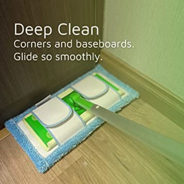 4-pack återanvändbara moppdynor, 12,5'' mikrofibermopprefilldyna