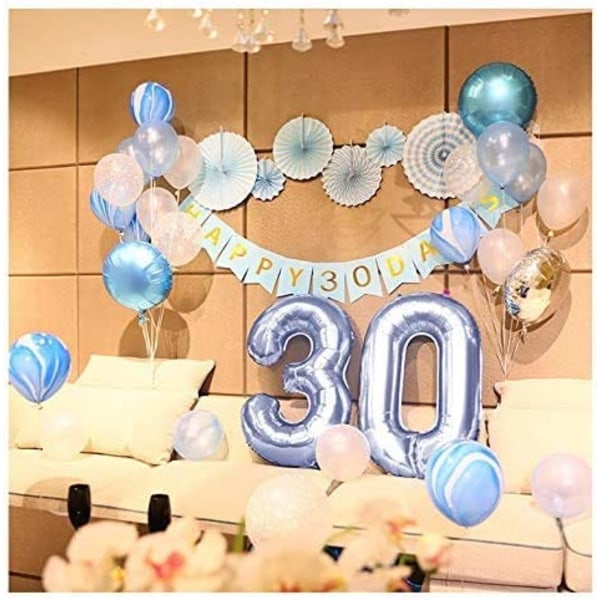 30-vuotisjuhlakoristeet, juhlailmapallot 30 vuotta Num f538 | Fyndiq