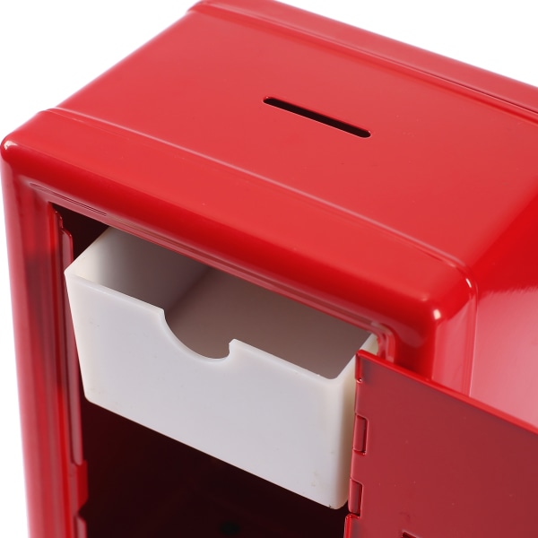 Säästöpossu (punainen), n. 12 x 10 x 18 cm, sopii lapselle