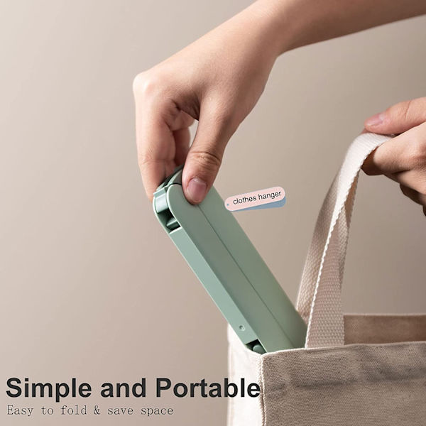 Foldbar kleshenger, bærbar reisefoldbar kleshenger med klips for C