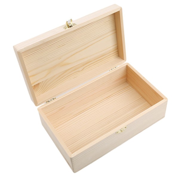 Trälåda 25*15*9cm förvaringskista att dekorera för de ordningsamma