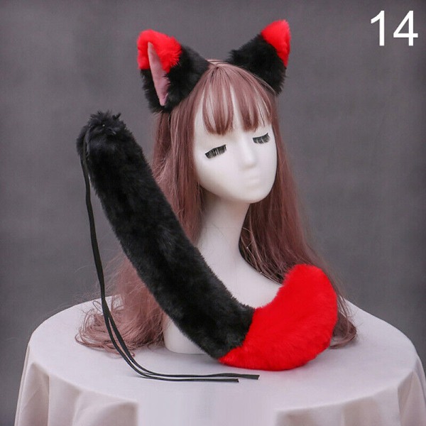 Räv Varg Djur Cosplay Kostym Öron Svans Set Hårnål Plysch | Fyndiq