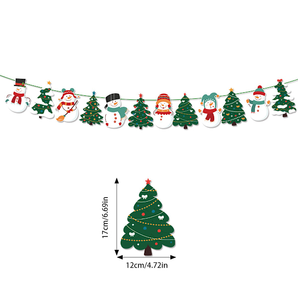Trekkflagg*2M Julefest Trekkflagg Honeycomb Ornamenter Sett