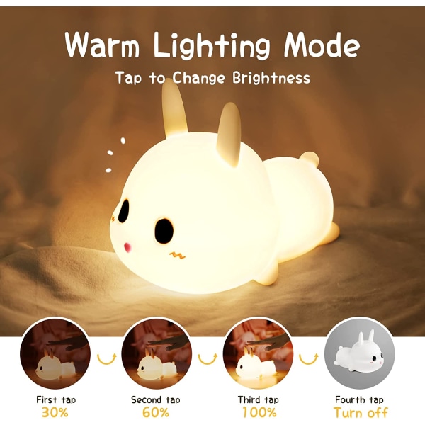 Kids Night Light, Dimmable Faucet Control Rechargeable Children'