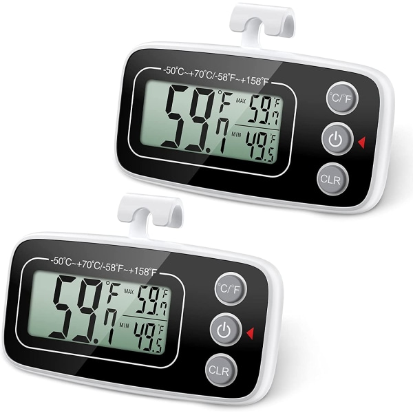 【2-pack】 Kyltermometer, digital kyl-frystermometer