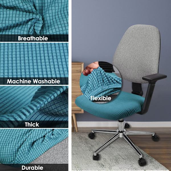 Elastisk stoltrekk i spandex - Vaskbart - Designet for kontor