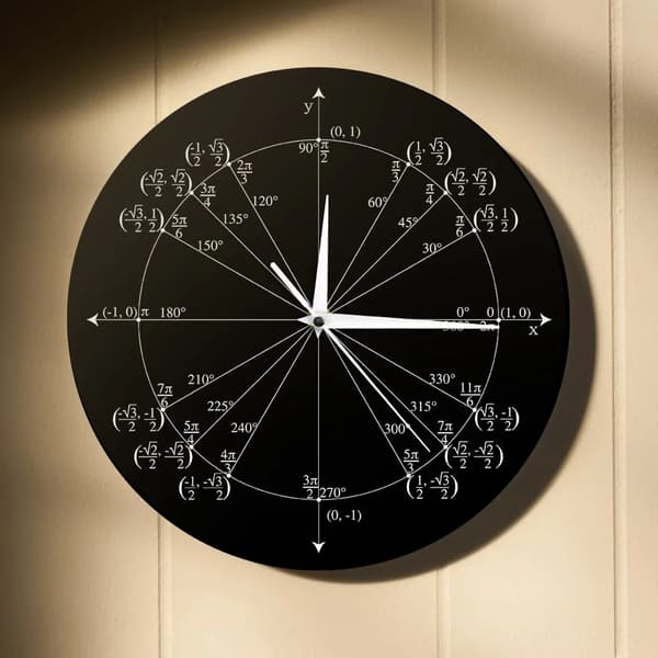 Enhet Cirkel Matematik Lärare Present Väggklocka Trigonometri Pre Ca