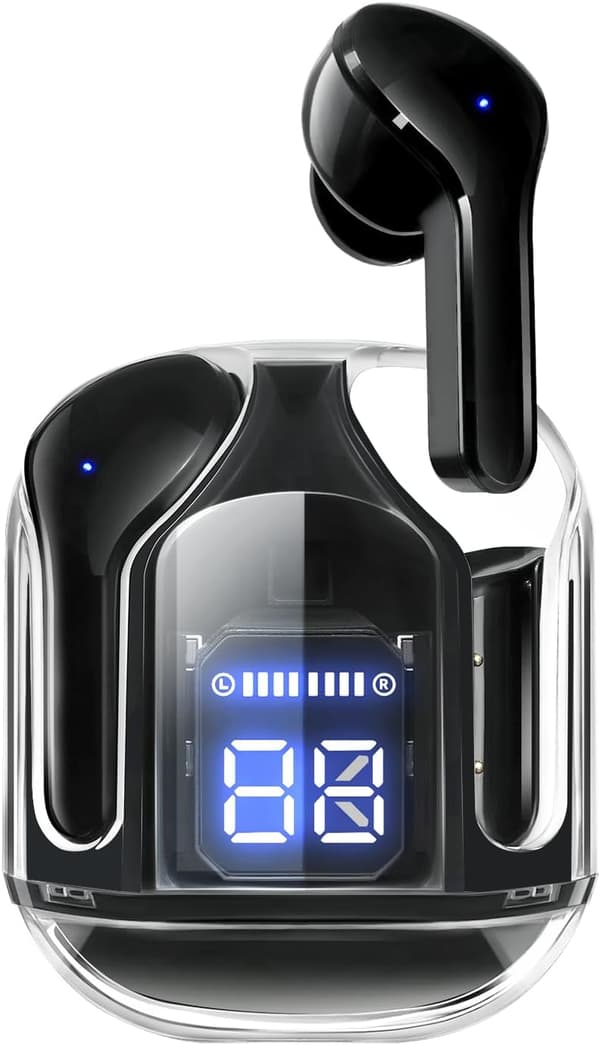 Trådløse ørepropper Bluetooth-hodetelefoner, støyreduserende Bluetooth-ørepropper med LED-display ladeetui