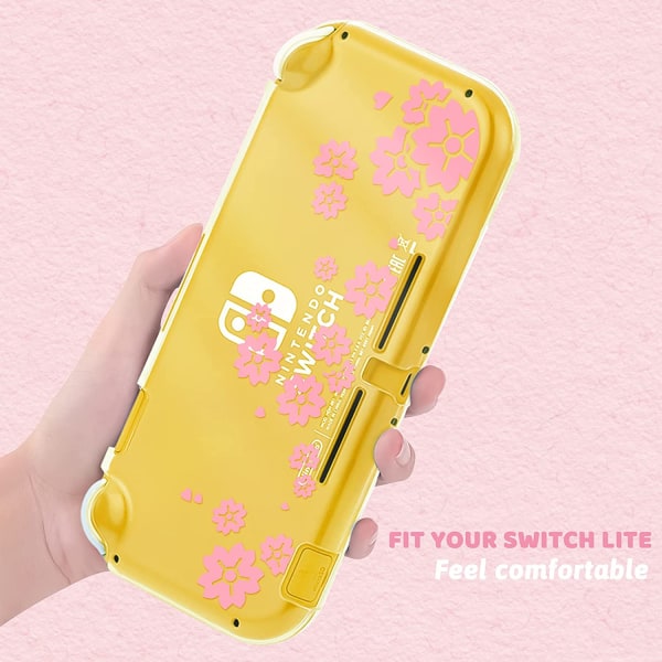 Case kompatibelt med Nintendo Switch Lite-rosa, hårt