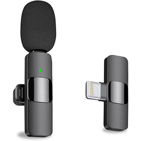 Professionel trådløs Lavalier Lapel Microphone til iPhone, iPad