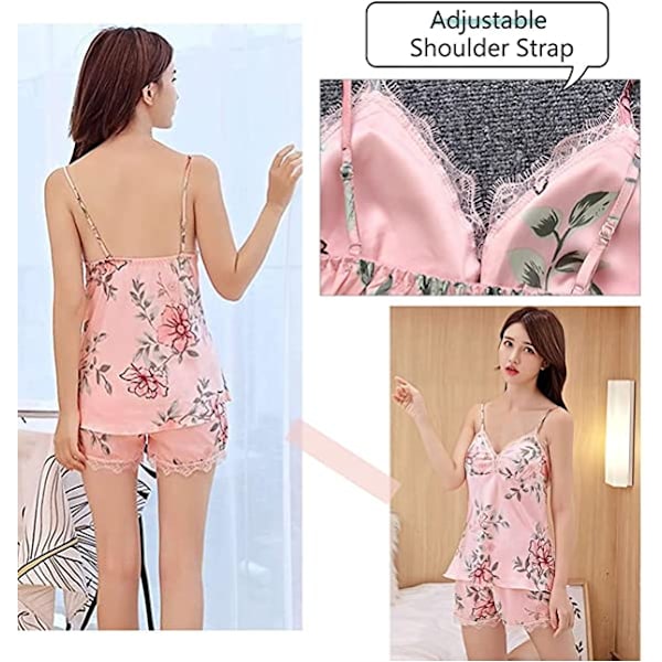 Dam silke pyjamas set pyjamas flickor dam pyjamas satin pyjamas