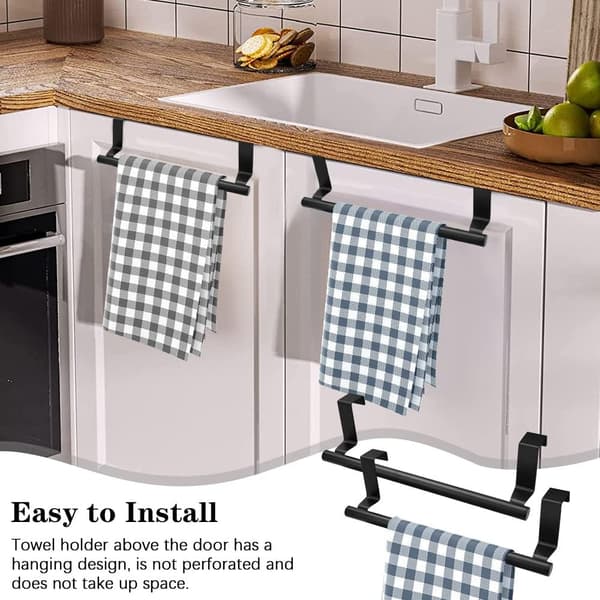2 stk veggmontert håndkleholder i rustfritt stål 23x6,2cm