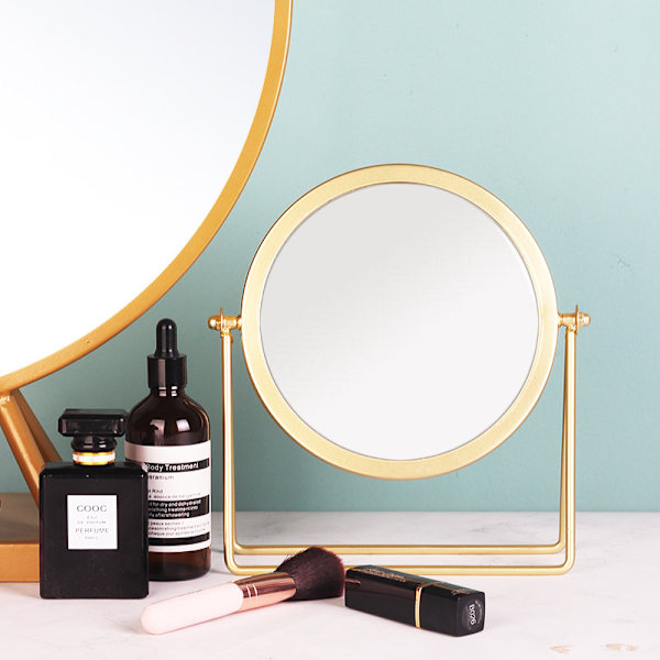 Enkeltsidet forfængelighedsspejl 360 graders rotation makeup spejl champ