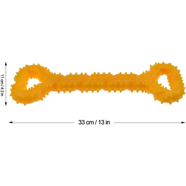 Dog Chew Toy Slitesterk gummi 13 Tommers Bone Hundevalp Leketøy Convex De