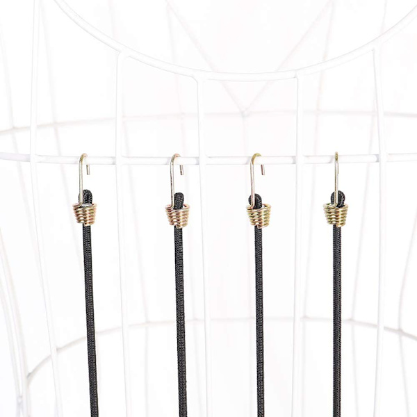 20 stk. 10-tommer mini bungee-reb med gummi