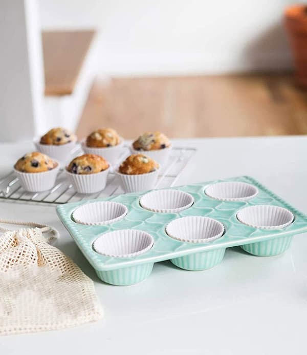 12-pack återanvändbara muffinsformar - Premium silikon, miljövänlig, B