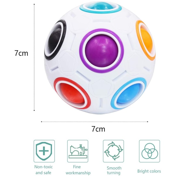 Magic Rainbow Ball, Fidget Ball Speed -kuutio Puzzle Ball Cube Brai