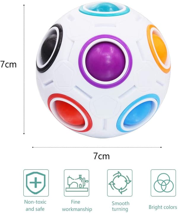 Magisk regnbuebold, Fidget bold Speed cube puslespil bold kube Brai