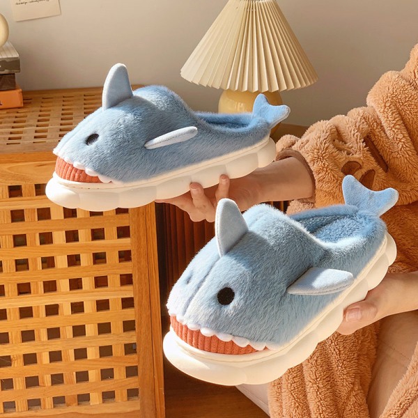 Shark bomullsslippers for kvinner i høst og vinter