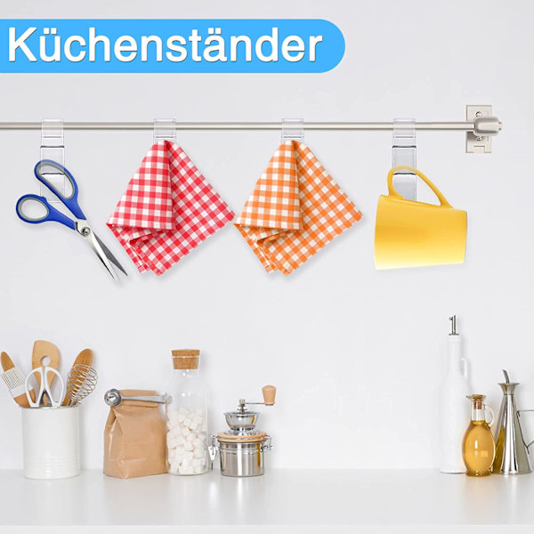 8 stk. runde radiator kroge, håndklædetørrer krog, badeværelse håndklædekrog