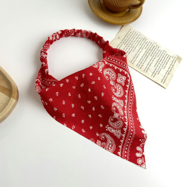 Sort Rød Blå 3-delt tørklæde, unisex, lige store, 100 % bomuld F