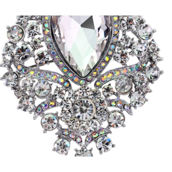 Hvid krystal knap broche, skjorte broche knapper, sikkerhedsbrosche