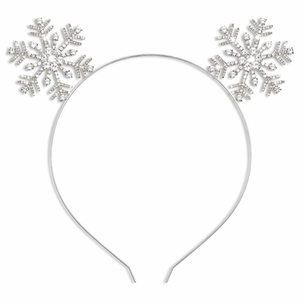 2 Christmas Headbands Xmas Rhinestone Snowflake Hairbands Kr