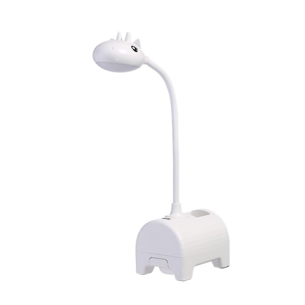 Valkoinen LED-pöytälamppu lapsille, kolmivärinen himmennettävä pöytälamppu, To