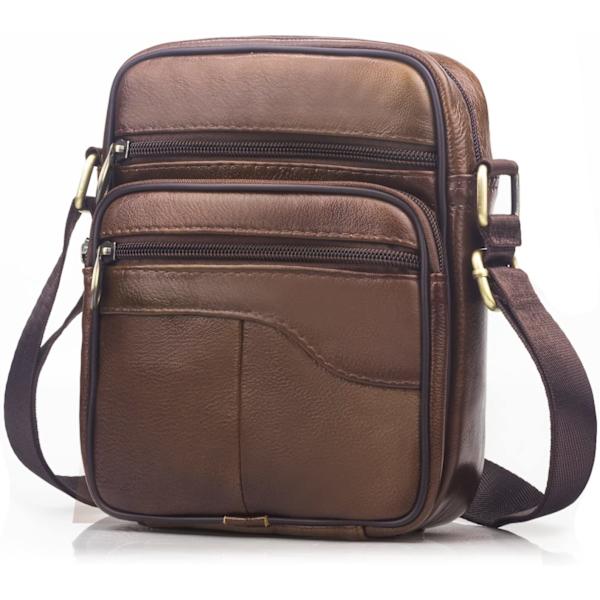 Herre Crossbody Taske Ægte Læder Lille Crossbody Taske Mænd Shou
