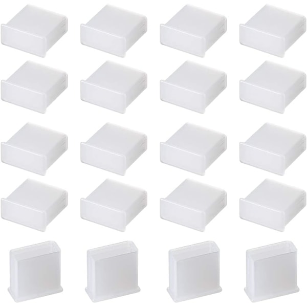 20 st USB Hane Skyddsplugg Dammskydd, 13mmx5mm USB Plug Stopp Port Silikon Skyddslock Vit