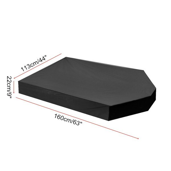 (160*113*22cm) Trädgård Barn Sandlådelock Uteplats Båt Sma